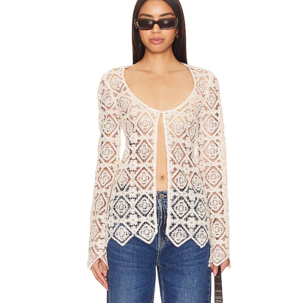 x REVOLVE Janis Crochet Blouse House of Harlow 1960